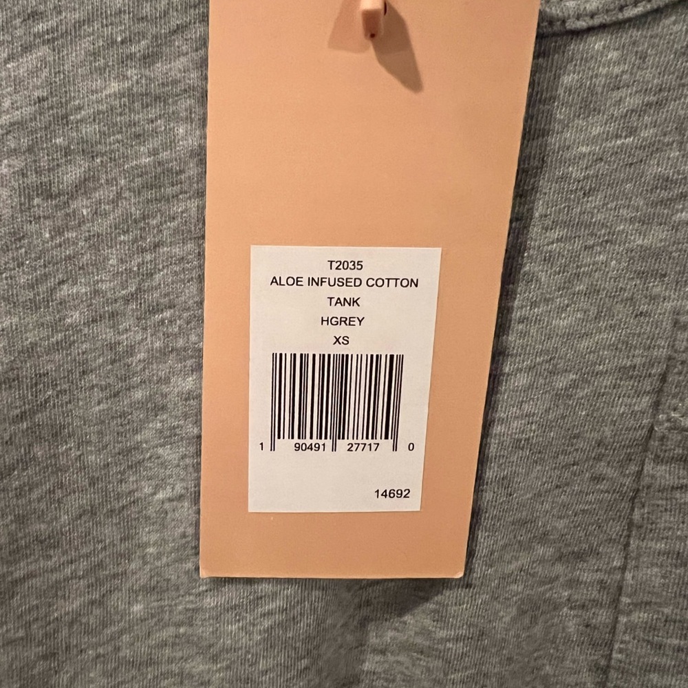 NWT Eberjey Aloe Infused Cotton Tank Heather Grey Size XS - Picture 6 of 8